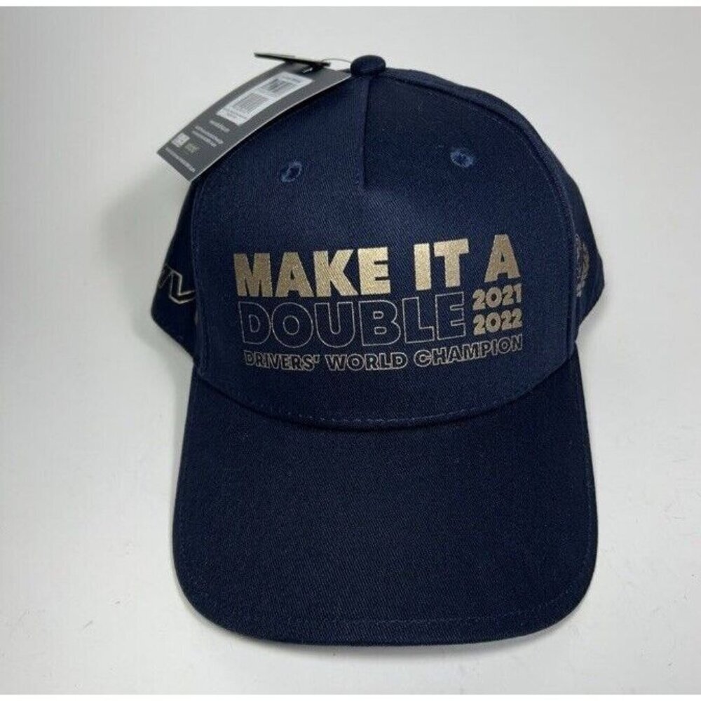 Red Bull Racing Verstappen Championship Winner Hat 2022 MAKE IT A DOUBLE NewWT